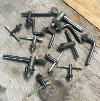 13 Chuck Keys Vintage Old Drill Lathe Tool Jacobs K3 Black & Decker Dewalt Other