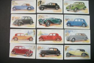 Cigarette Tobacco Cards Players Motor Cars 1937 2nd Series 12 Cards