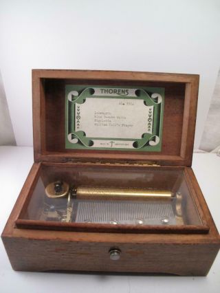 Antique Vintage Thorens Pre Reuge Swiss Wood Music Box Plays 4 Songs 50,  Keys