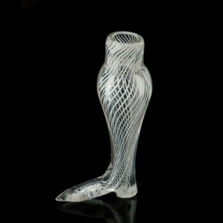 Scent Or Pungent Bottle Stiegel Type Blown Glass Boot Form English C.  1780