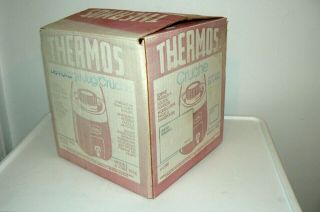 Vintage Thermos 7905 Water Jug Red / White Plastic Pour Spout With Box. 3