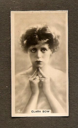 Clara Bow Card Real Photo Vintage 1930s Cinema Stars