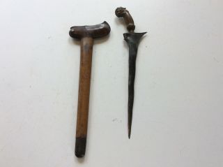 Old Antique Madurese Keris Kris Sword Dagger Different Pamor Each Side