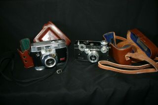 Vintage 35 Mm Cameras Argus C And Kodak Motormatic 35