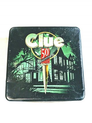Parker Bros Boardgame Clue (50th Anniversary Edition) Tin Box,  Vintage