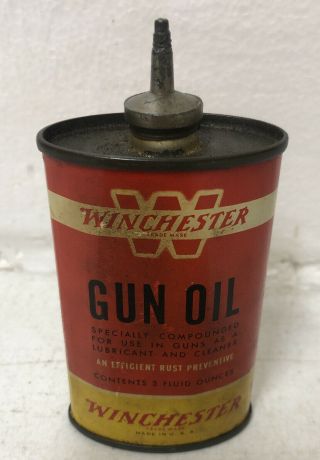 Vintage Winchester Gun Oil 3oz Advertising Tin