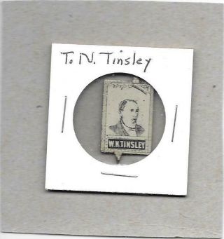 Tinsley Tobacco Tag - Vintage Litho Tag - Tabs Attached