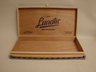 Aganorsa Leaf empty wooden cigar box - - JFR Lunatic EL GRAN LOCO 5 1/2 x 80 2