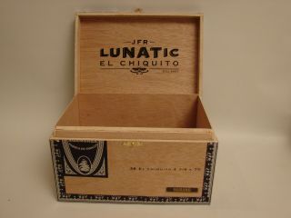 Aganorsa Leaf empty wooden cigar box - - JFR Lunatic EL CHIQUITO 4 3/4 x 70 2