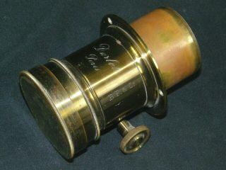 Antique Darlot Paris Brass Rack And Pinion Petzval Large Format Adjustable Lens