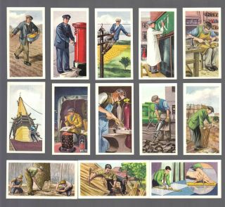 Cigarette/trade/cards.  Priory Tea.  Men At Work.  (1959).  (complete Set Of 25).