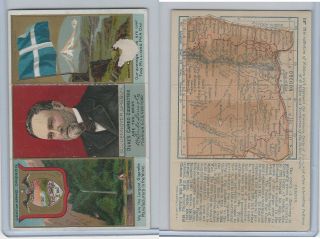 N133 Duke,  State Governors,  Coats Of Arms Tri - Fold,  1888,  Oregon,  Pennoyer