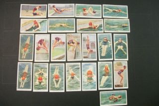 Cigarette Tobacco Cards Swimming Diving And Life Saving Ogdens/ardath