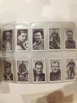 Rare 1939 Churchman’s Cigarette Cards “King’s Of Speed” Complete Set 2