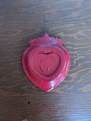 Red Heart Ceramic Ashtray 3