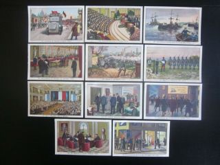 11 Large German Trade Cards Of The Aftermath Of Ww1 In Germany,  Issued In 1934