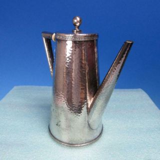 Dominick & Haff Sterling Silver - Hand Hammered Demitasse Coffee Pot - 6½ inches 2