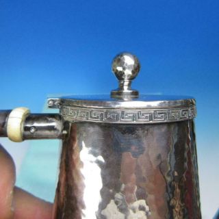 Dominick & Haff Sterling Silver - Hand Hammered Demitasse Coffee Pot - 6½ inches 3