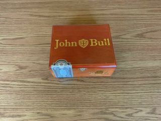 John Bull Crown Corona Empty Wood Cigar Box