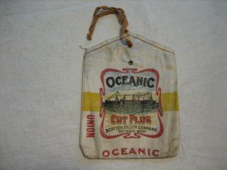 Vintage Scotten,  Dillon Company Oceanic Cut Plug Tobacco Bag - Michigan