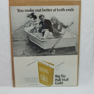 1968 Pall Mall Gold Cigarette The American Tobacco Company Advertisement