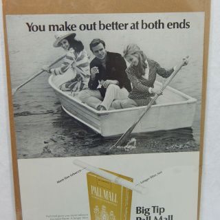 1968 PALL MALL GOLD CIGARETTE THE AMERICAN TOBACCO COMPANY ADVERTISEMENT 2