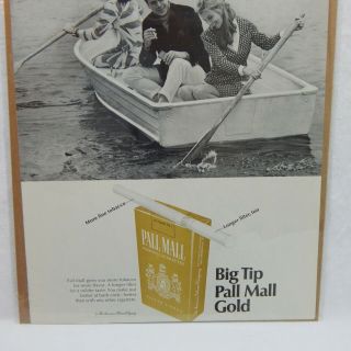 1968 PALL MALL GOLD CIGARETTE THE AMERICAN TOBACCO COMPANY ADVERTISEMENT 3
