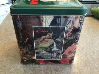 Vintage Red Man Chewing Tobacco Tin Box Canister Vintage 1990 Limited Edition 3
