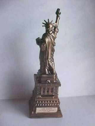 Vintage copper metal Statue of Liberty coin Bank Figurine souvenir York 10 