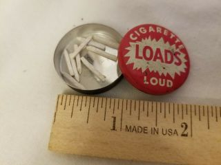 Vintage 1960 ' s Novelty Cigarette Loads in Red Tin LOUD Collectible - 9 2