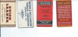 AC - 001 Four Cigarette Rolling Paper Wrappers Bugler Raleigh Union Leader Albert 2