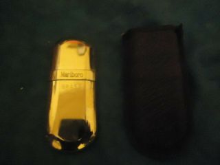 Vintage Marlboro Brass No.  6 Advertising Trench Lighter With Pouch