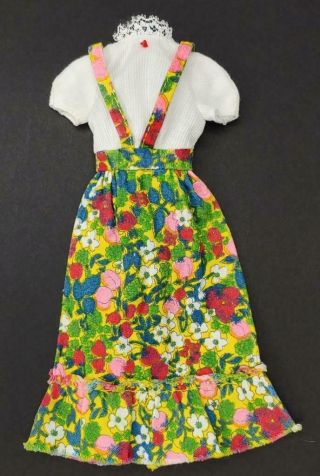 Vintage Mattel Barbie 3343 Best Buy Fashions Floral Peasant Dress 3/4