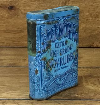 Vintage Edgeworth Ready - Rubbed Tobacco Pocket Tin 4” 3