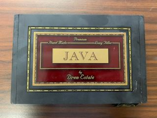 Java Robusto Maduro By Drew Estate Premium Empty Wooden Cigar Box