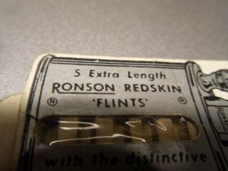 VINTAGE RONSON REDSKIN FLINTS FOR LIGHTERS ADVERTISING PACKAGE NO FLINTS 3