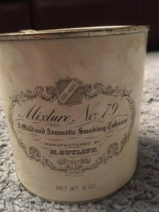Pre - owned & H SUTLIFF MIXTURE NO 79 SMOKING TOBACCO TIN CAN 2