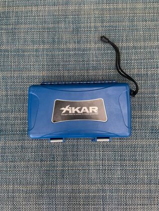 Xikar 205rdxi 5 Cigar Travel Humidor Case - Blue -
