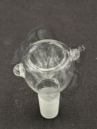 14mm Male Slide Bowl Glass for Water Pipes - Round Clear 2
