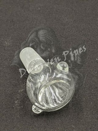 14mm Male Slide Bowl Glass for Water Pipes - Round Clear 3