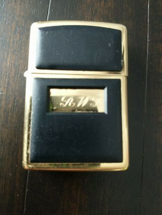Zippo Lighter - - - Dated June 1993 - - Gold W/black Padding - -