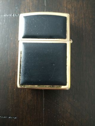 ZIPPO Lighter - - - Dated June 1993 - - Gold W/Black Padding - - 2