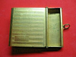 Vintage Art Deco Brass Pocket Matchbook Holder Case