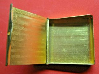 Vintage Art Deco Brass Pocket Matchbook Holder Case 3
