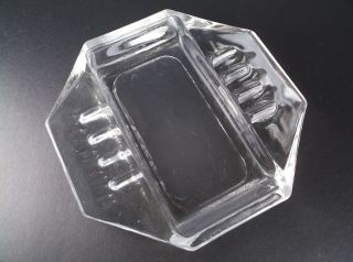 Vintage Retro 1960s - 70s,  Clear Glass Ashtray By Safex Octagon Shape,  6 Rests