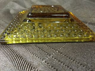 Vintage Yellow Glass Ash Tray Amber/pebble Style 3