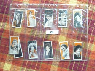 Cigarette Imperial Tobacco1925 To 1930 11 Cards Actres Silent Movie N253