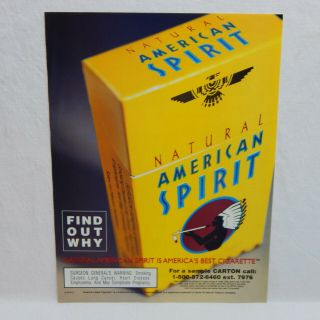 Natural American Spirit Cigarette Santa Fe Natural Tobacco Co.  Advertisement