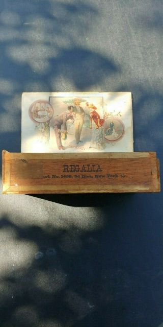 Vintage wooden cigar box,  