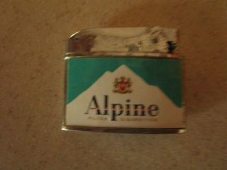 3 Vintage Cigarette Lighters advertising Alpine,  Salem 2